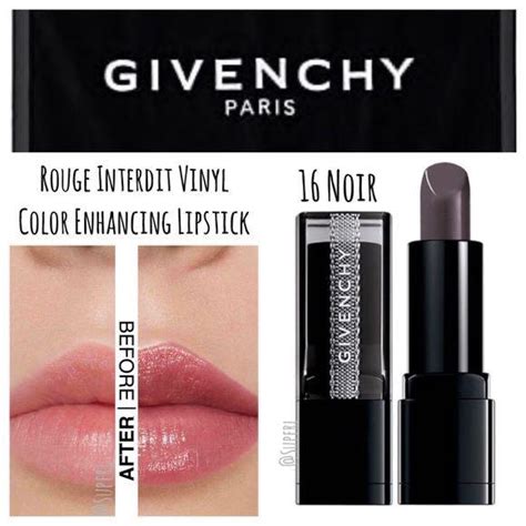 givenchy rouge interdit vinyl color enhancing lipstick 16 dupe|givenchy gloss interdit vinyl swatches.